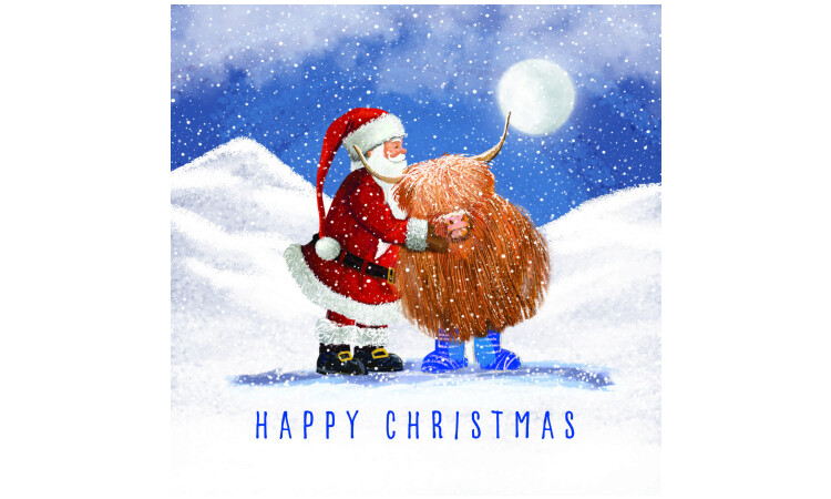 Santa's Friend Greetings Cards