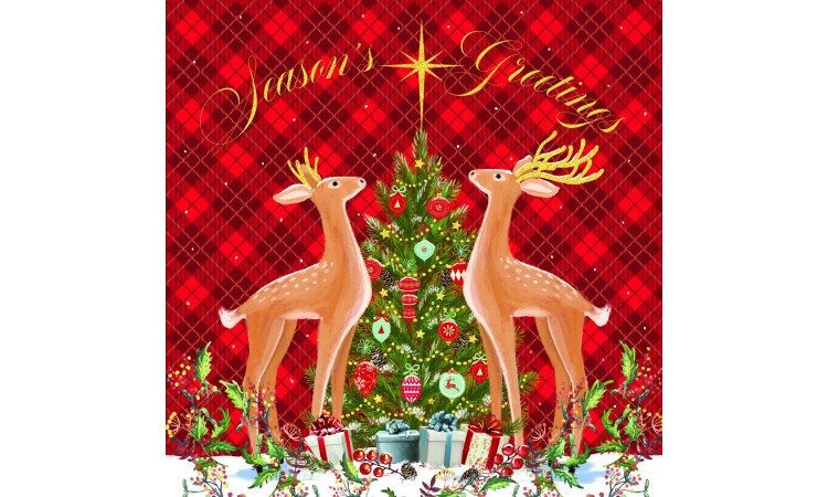 Seasons Greetings Reindeer Greetings Cards