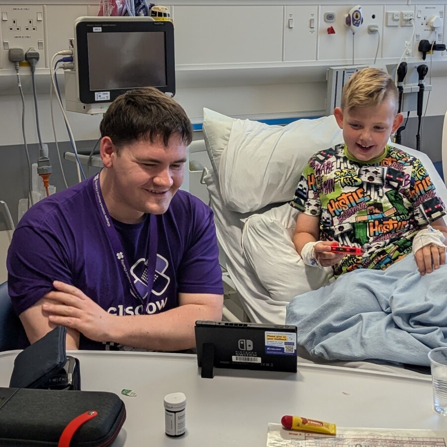 Gamer-in-residence young patient Martin